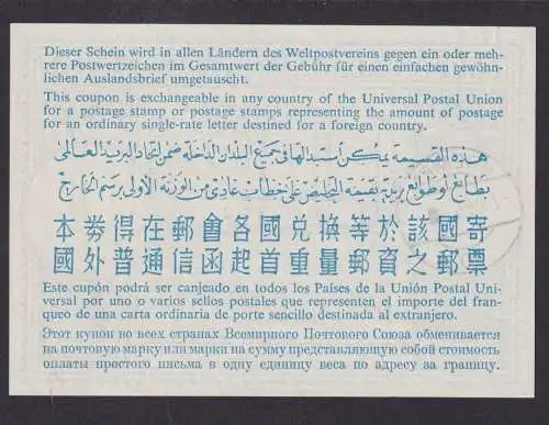 Bremen Int. Antwortschein Bundesrepublik 50 Pfennig frühe Verwendung