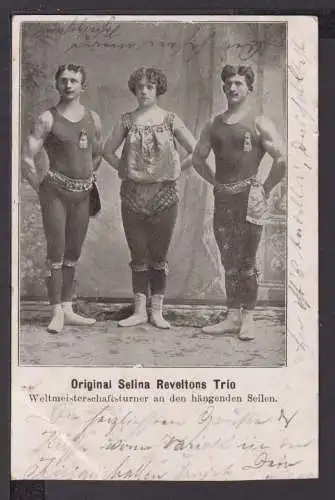 Ansichtskarte Künstler Original Selina Reveltons Trio Heilbronn 1904 Artisten