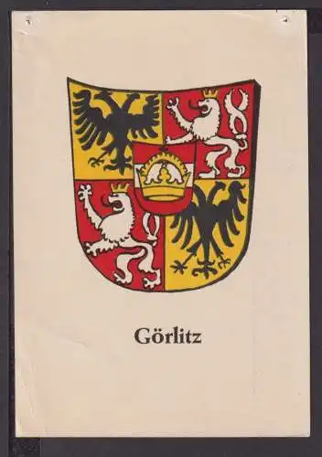 Ansichtskarte Görlitz Sachsen Schlesien Stadtwappen Ostgebiete