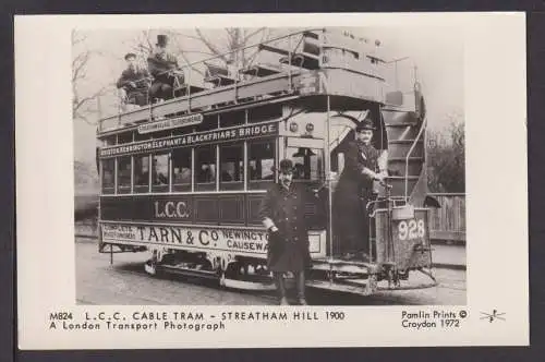 Ansichtskarte LCC Cable Tram Streatham Hill 1900 Großbritannien