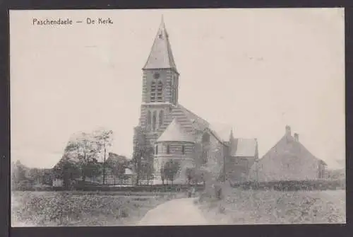 Ansichtskarte Paschendaele Belgien Kirche 1915