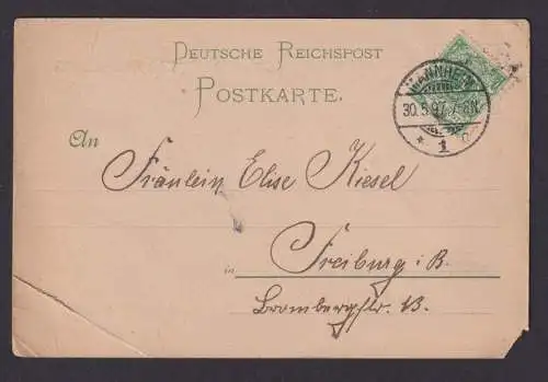 Musik Deutsches Reich Mannheim Freiburg tolle Anlass Postkarte Tonkünstler