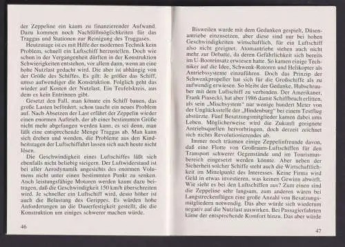 Zeppelin Literatur Thales Themenhefte Broschüre 48 Seiten Reklame u.a. Fuji Film