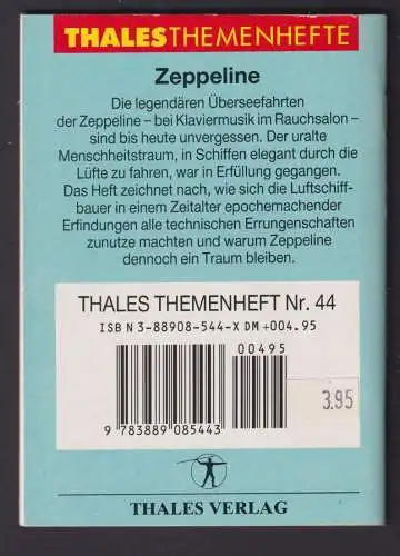 Zeppelin Literatur Thales Themenhefte Broschüre 48 Seiten Reklame u.a. Fuji Film