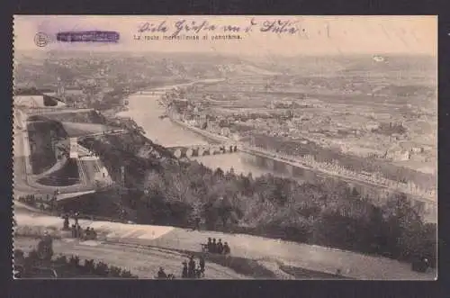 Ansichtskarte Namur Belgien Wallonien Totalansicht Sambre Fluss Feldpost n.