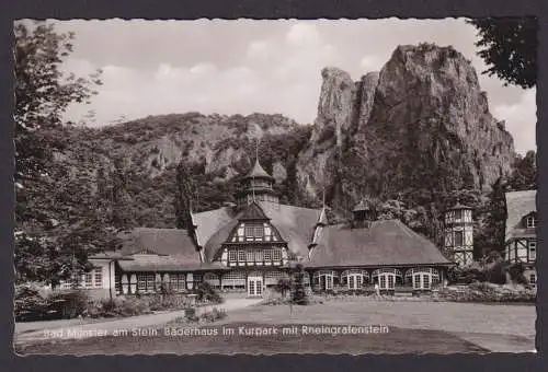 Ansichtskarte Bad Münster am Stein Rheinland Pfalz Kurpark Bäderhaus