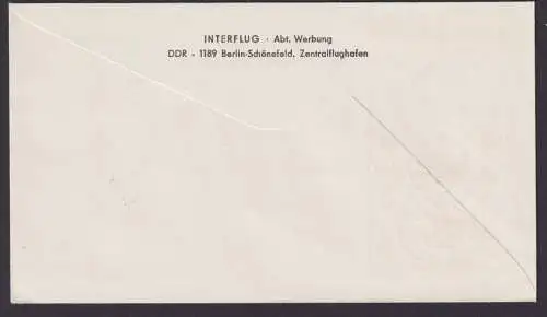 Flugpost Brief Air Mail DDR Interflug IL 62 Berlin Moskau EF 1538 1.8.1970