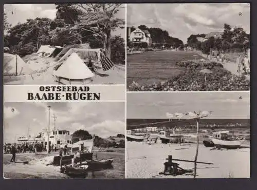 Ansichtskarte Baabe Mecklenburg Vorpommern Ostsee Rügen Zeltplatz Promenade