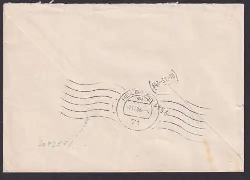 DDR Eilboten Brief EF 3043 Münzen Städtetaler Oberlungwitz Heilbronn Frankenbach