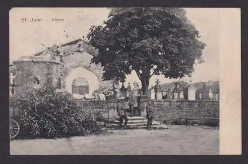 Ansichtskarte Feldpost St. Jean Frankreich n. Lohmar bei Siegburg NRW