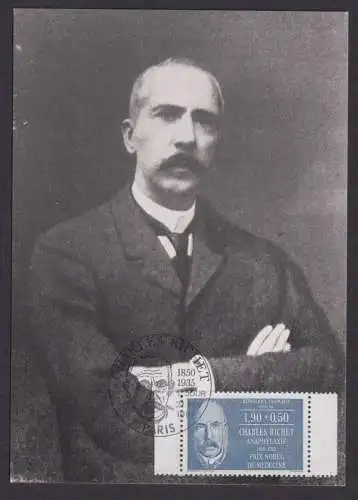 Briefmarken Frankreich 2592 Charles Richet Nobelpreisträger Medizin Maximumkarte