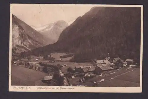 Österreich Ansichtskarte Badgastein Nachporto Deutsches Reich nach Dresden dort