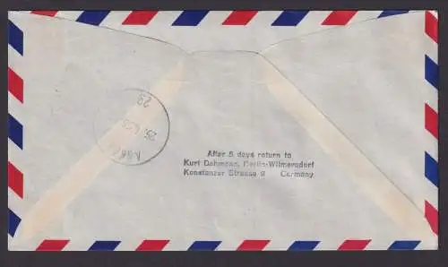 Flugpost Brief Air Mail Bund Bundesrat KLM Erstflug Düsseldof Ankara Türkei