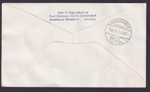 Flugpost Brief Air Mail SAS Direktflug Berlin Tokio Japan Nordpol Sonderflug