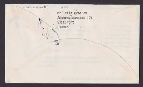 Flugpost Brief SAS Erstflug Caravelle Destination Stockholm Schweden Dhahran