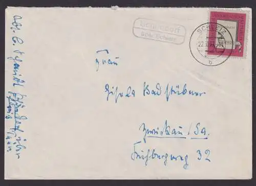 Briefmarken DDR Brief EF Landpoststempel Schöndorf über Schleiz nach Zwickau