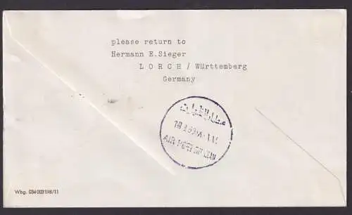 Flugpost Brief Air Mail Lufthansa gute Destination Dhahran Saudi Arabien