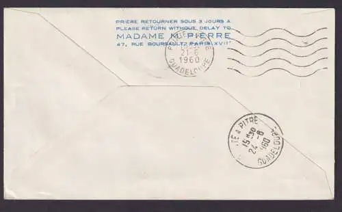 Flugpost Brief Air Mail Air France Boeing Erstflug Pointe a Pitre Guadeloupe