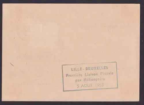 Helikopter Flugpost Brief DDR Ganzsache Köpfe Bebel Sabena inter. Zuleitung