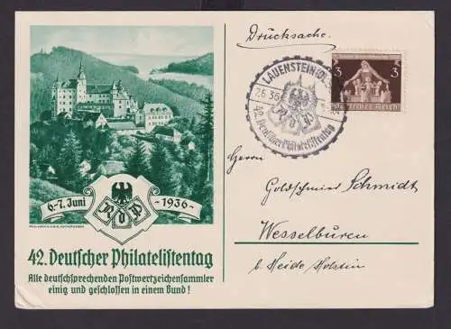 Lauenstein Sachsen Deutsches Reich Drittes Reich Motiv Karte Philatelie SST 42.