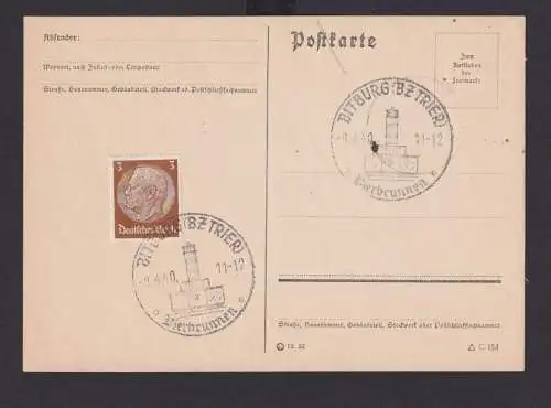 Bitburg Rheinland Pfalz Deutsches Reich Drittes Reich Karte Alkohol SST Bitburg