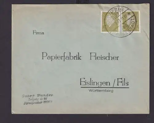 Leipzig Sachsen BRief MEF Deutsches Reich Drittes Reich Brief SST Messestadt n.