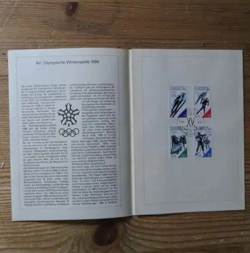 DDR Ersttagsblatt - Jahressammlung 1988 mit ESST handgestempelt Kat.-Wert 160,-