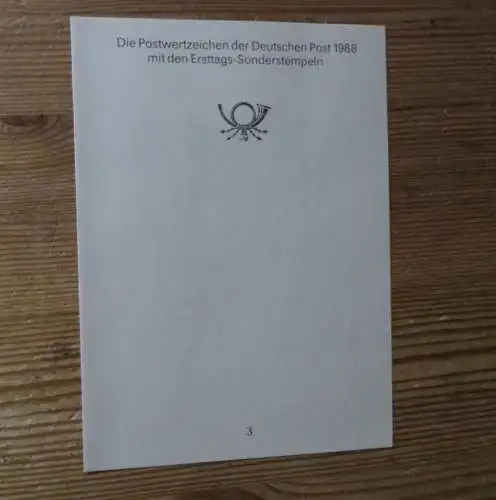 DDR Ersttagsblatt - Jahressammlung 1988 mit ESST handgestempelt Kat.-Wert 160,-