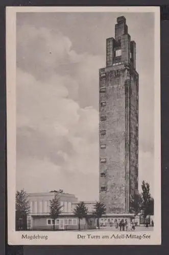 Ansichtskarte Magdeburg Sachsen-Anhalt Der Turm am Adolf Mittag See