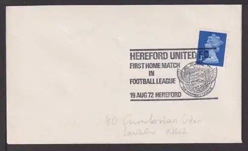 Briefmarken Großbritannien Sport Fußball toller SST Hereford United 1972