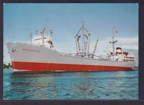 Ansichtskarte Schiff Schifffahrt Seefahrt Marine M.S. Weissenfels Deutsche