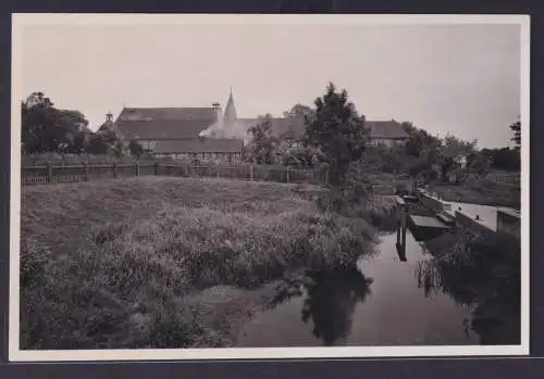 Foto Ansichtskarte Ebstorf Niedersachsen Ort mit kleinem Bachlauf Kloster Foto