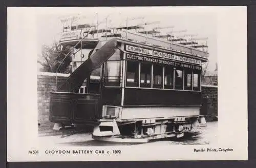 Ansichtskarte Croydon Battery Car 1892 London Großbritannien