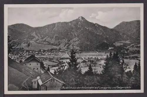 Ansichtskarte Lenggries Bayern Blick von der Reiseralm Geigerstein