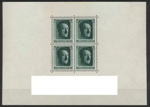 Deutsches Reich Block 7 Geburtstag Luxus postfrisch MNH Kat.-Wert 75,00