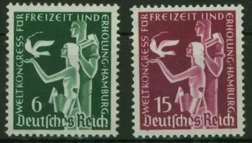 Deutsches Reich 622-623 Weltkongress Freizeit Hamburg 1936 Luxus postfrisch 18,-