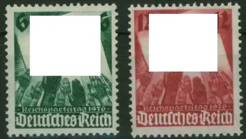 Deutsches Reich 632-633 Reichsparteitag Nürnberg Luxus postfrisch MNH Kat 14,00