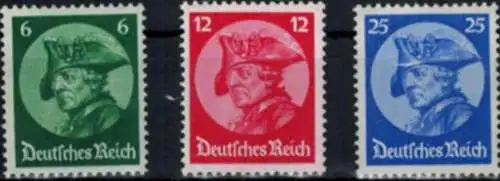 Deutsches Reich 479-481 Friedrich Reichstag Luxus postfrisch MNH Kat.-Wert 320,-