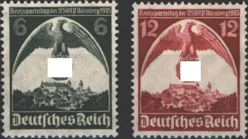 Deutsches Reich 586-587 Reichsparteitag Nürnberg Luxus postfrisch MNH Kat.25,00