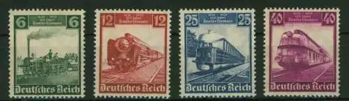 Deutsches Reich 580-583 100 Jahre Deutsche Eisenbahn Luxus postfrisch Kat 130,00