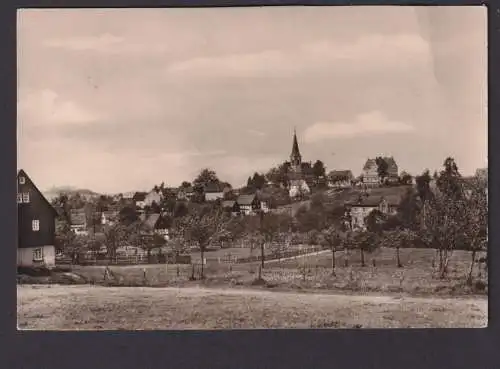 Ansichtskarte Bräunsdorf Limbach Oberfrohna Sachsen Totalansicht n. Karl Marx