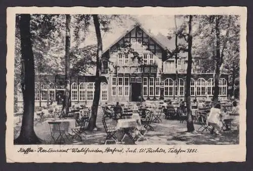 Ansichtskarte Herford NRW Gastronomie Kaffee Restaurant Waldfrieden Inh. W.