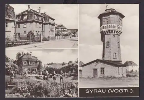 Ansichtskarte Syrau Vogtland Sachsen Wasserturm Drachenhöhle HOG Höhlenheim