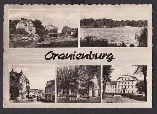 Ansichtskarte Oranienburg Brandenburg Havel Fluss Brücke Schloß nach Strücken