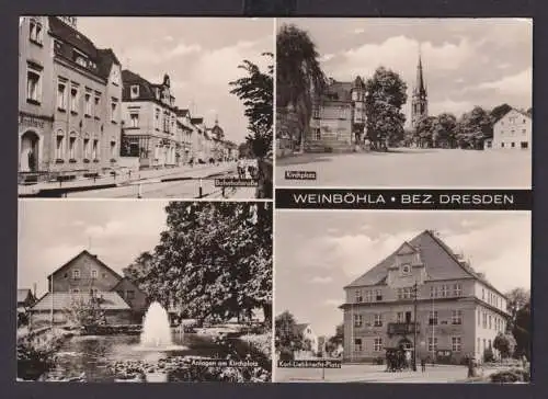 Ansichtskarte Weinböhla Sachsen Kirchplatz Ansichten nach Berlin28.08.1974