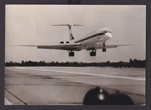 Ansichtskarte Verkehrsflugzeug IL 62 ab Kyritz Brandenburg n. Berlin 25.09.1984