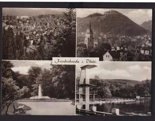 Ansichtskarte Friedrichroda Thüringen Ansichten Strandbad