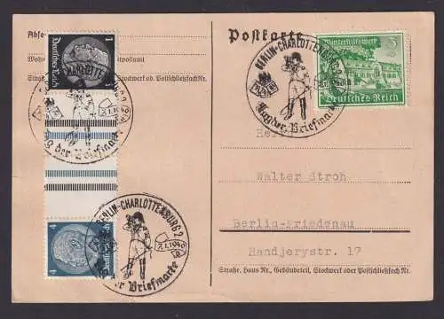 Philatelie Briefmarken Deutsches Reich Brief Zusammendruck Hindenburg WHW Berlin