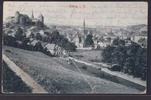 Ansichtskarte Mylau Reichenbach Ortsansicht Vogtland Sachsen nach Leipzig