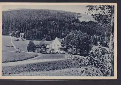 Ansichtskarte Bad Flinsberg Niederschlesien Polen Brandhöhbaude Schutzhaus Bes.